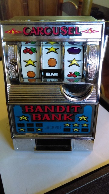 Large 37cm Novelty Slot Machine Money Box Working One Arm Bandit Casino