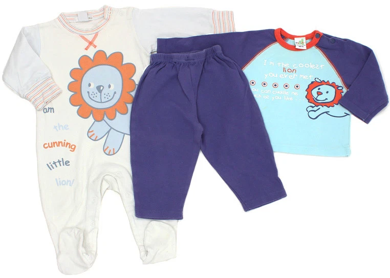 Schlaf-Set Schlaf-Overall zweiteiliger Schlafanzug langarm Jungen- Gr. 68 Löwe - Bild 1 von 1
