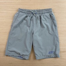 Eddie Bauer Swim Trunks Boys Kids Medium 10/12 Gray Drawstring Elastic Waist