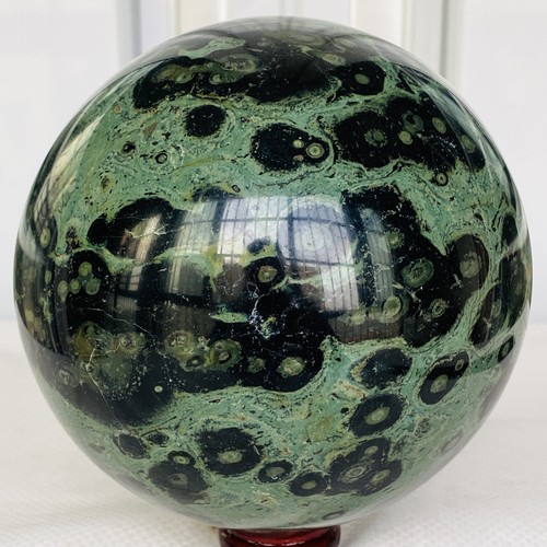 Natural Eye Green Kambaba Jasper Stromatolite Crystal Sphere Ball 3240G - Picture 8 of 12