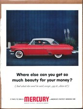 1954 MERCURY Original Vintage Color Auto Promo Ad