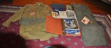 Vintage Boy Scout Uniform Shirt Cap Scarf Patches La Grange ILL 1950's