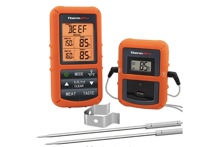 ThermoPro TP-20S Dual Probe Wireless Cooking Thermometer BBQ Smoker Grill EggOut
Opens in a new wind