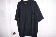 Red Kap Work Shirt Black 2 Pocket Men's Industrial Uniform Short Sleeve 6XL NEW