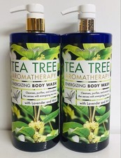 2 Bottles Tea Tree Energizing Body Wash with Lavender Mint 32 fl oz Each