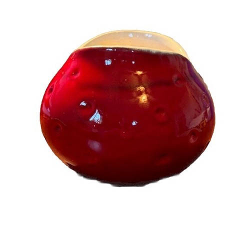 VIntage Royal Haeger Vase Planter 4” Tall Red MCM Fish-Mouth R 1575 S/berry - Picture 2 of 6