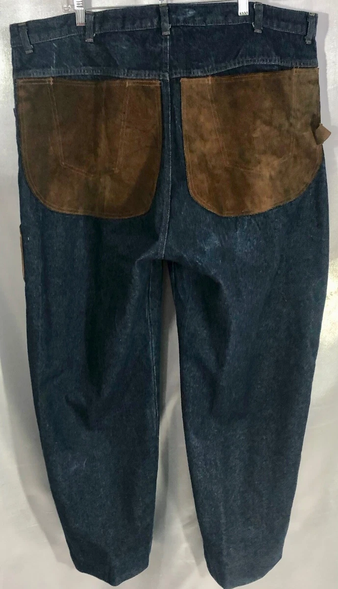 Leather best sale patch pants
