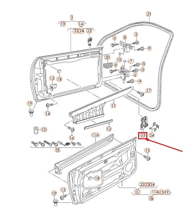 Audi a3 shop parts list