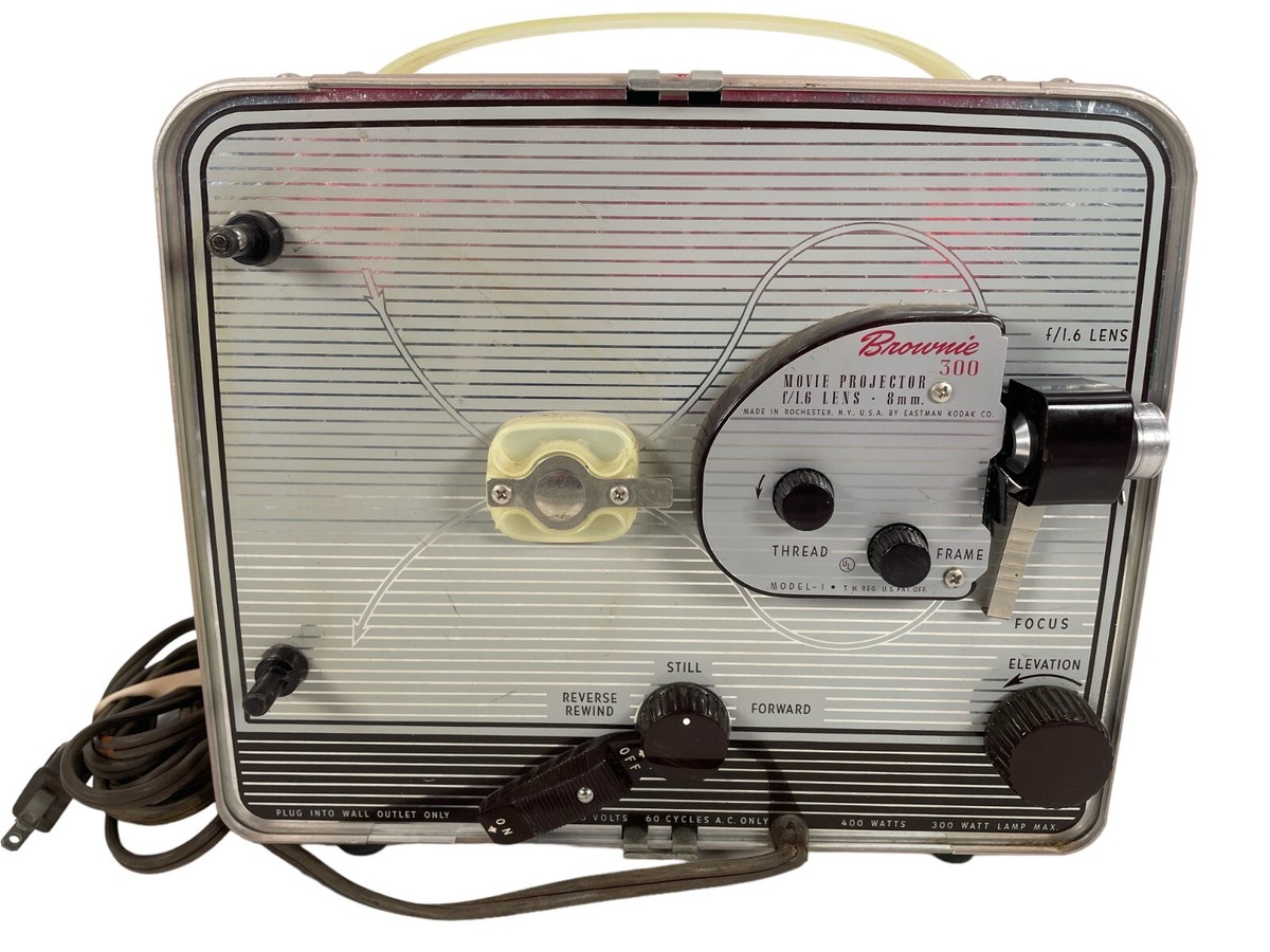 Kodak Brownie 300 8mm Movie Projector Vintage 1950s Parts or