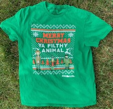 Home Alone T-Shirt Merry Christmas Ya Filthy Animal Size L Large