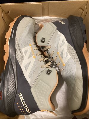 salomon boots women 10 Out Pulse Mid GTX W ( Wrought Iron/ Ebony/Blazing Orange