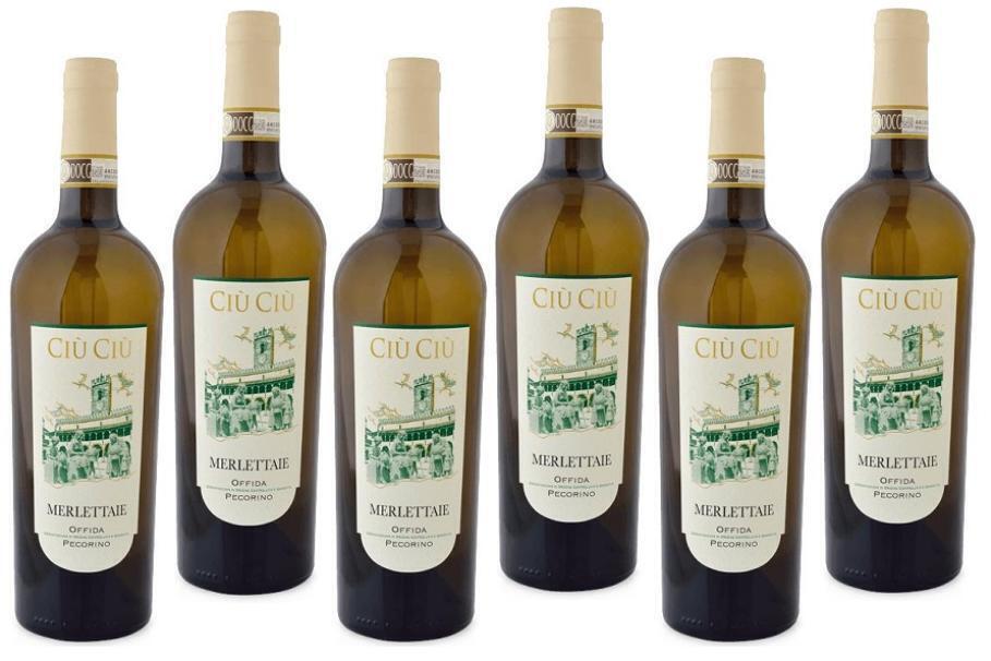 CIU CIU MERLETTAIE OFFIDA PECORINO 2023 DOCG BIO - VEGAN 75 CL 6 BOTTIGLIE
