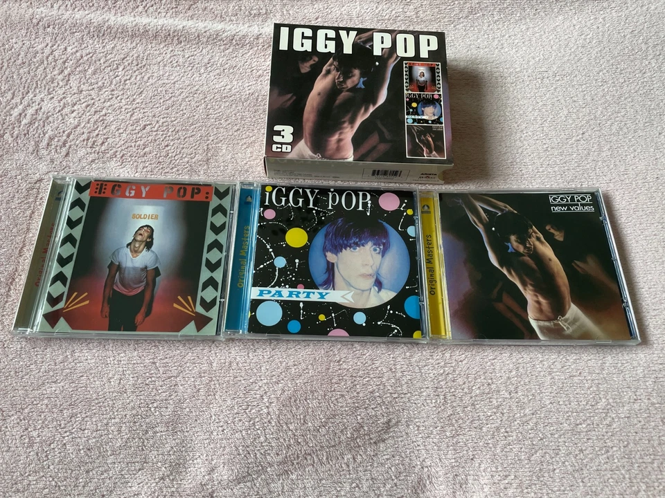 Iggy Pop 3 CDs Box-Set SOLDIER, PARTY , NEW VALUES © 2001 BMG France Arista - NM - Bild 3 von 4