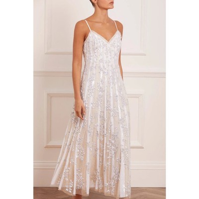Needle & Thread Floral Evermore Sequin Cami Ankle Gown