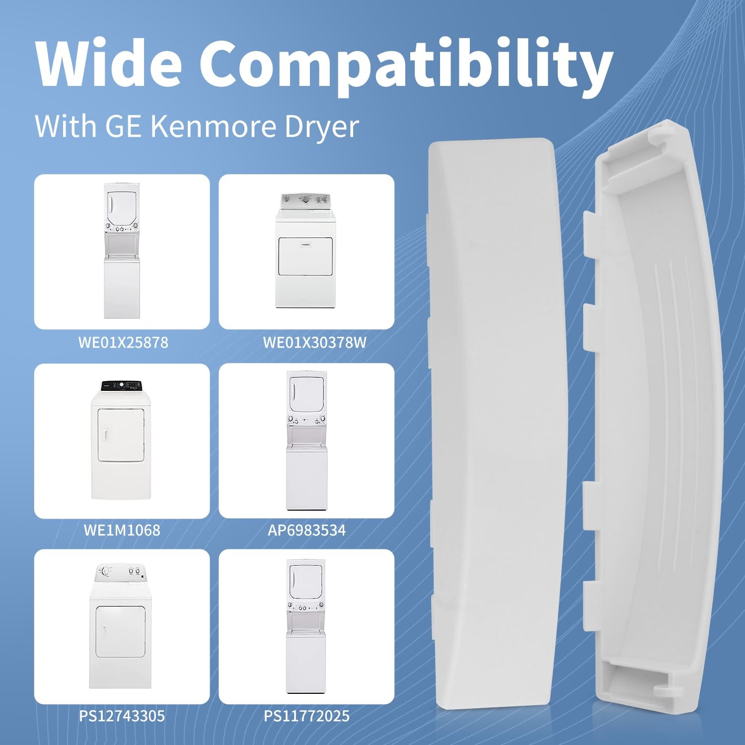 Replacement GE GUD27ESSMWW Dryer Handle for GE Clothes Laundry Dryer Parts