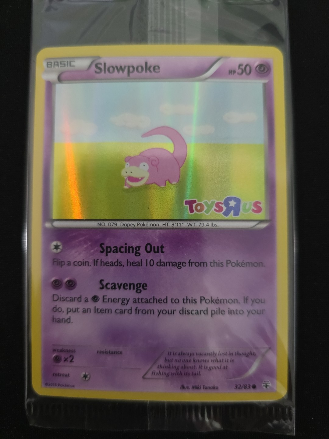 Pokemon Slowpoke 32/83 CARD 20th Anniv GENERATIONS Toys"R"Us Sealed.  ENGLISH