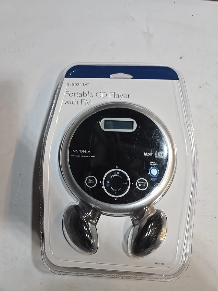 Винтажный портативный проигрыватель компакт-дисков Insignia с FM-радио и воспроизведением MP3 - Изображение 2 из 4