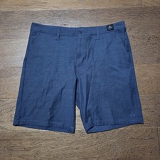 RVCA Back In Hybrid Walk Shorts 19" Mens 34 Blue Stretch Dual Purpose Trunk NWT