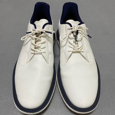 G/FORE Mens Gallivanter Golf Shoes White Navy Blue Spiked