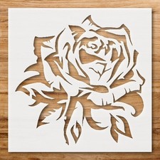 Rose Floral Wall Art Reusable Plastic Stencil for Home Decor - StencilAir