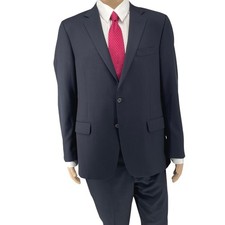 Hickey Freeman Mens Navy Pinstripe Wool Suit 42R Milburn II Pants 36 X 28 Preppy