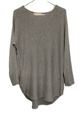 Michael Kors Gray Tunic Lightweight Sweater Knit Women s Size Medium Logo