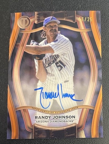 2025 Topps Tribute Randy Johnson (Diamondbacks) Orange Auto Autograph /25