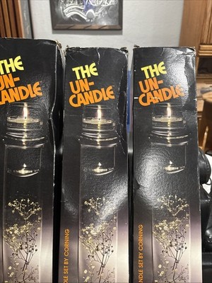 The Un-Candle Item #132 Approx 15 Tall 3 Wide Vintage Floating Candles Lot of 2
