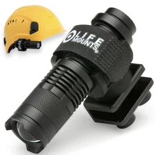 Firefighter Helmet Light Mount White LED 3.5"x1.5" Hard Hat 360° Rotatable