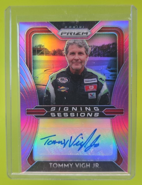 2020 Panini Racing Prizm Tommy Vigh Jr. Signing Sessions Pink /50 #SS-TV Auto