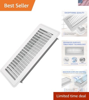Rust-Resistant 4'' x 10'' Heavy Duty Floor Vents - Easy Install, Elegant Design