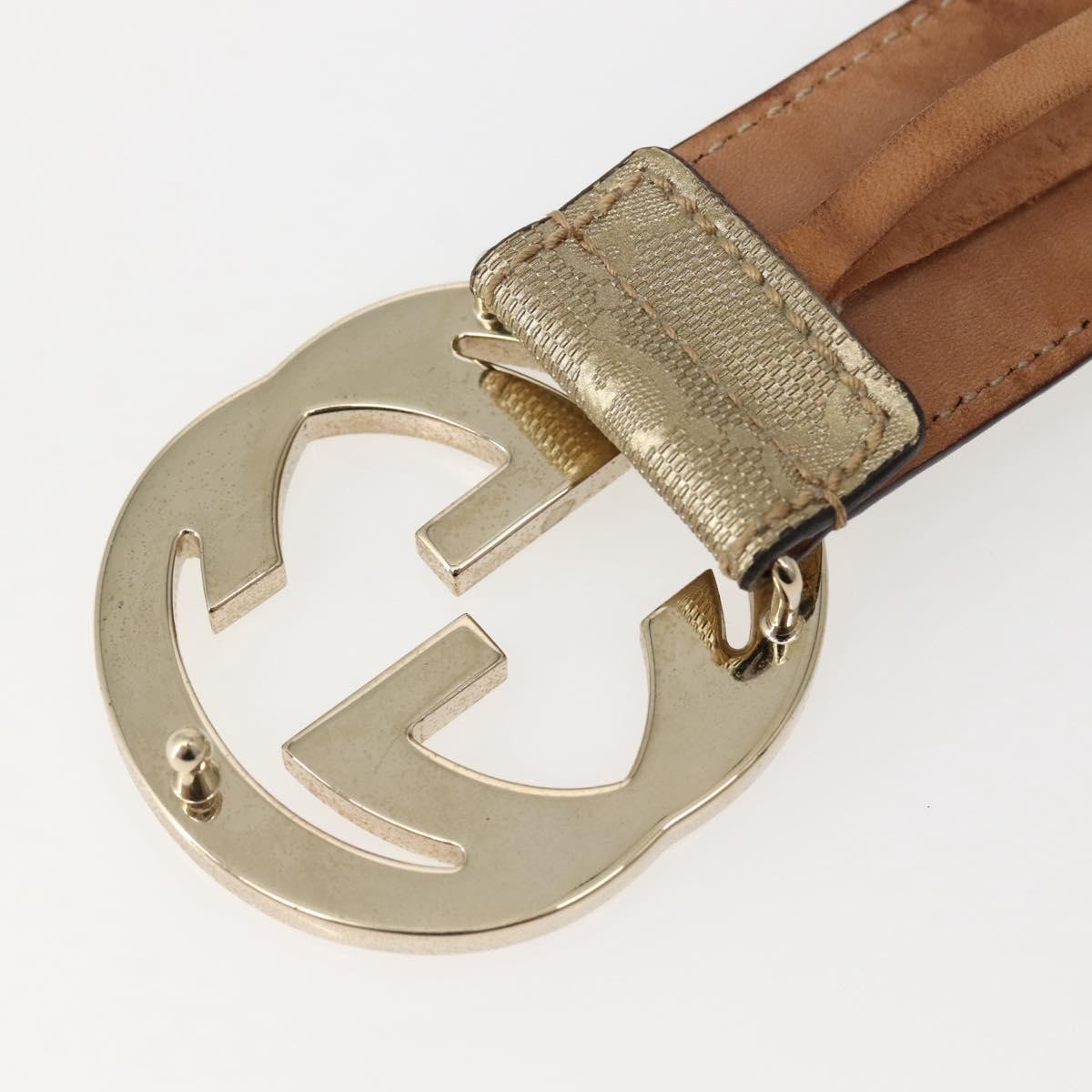 GUCCI GG Implementation Interlocking Belt 37"" Go… - image 10