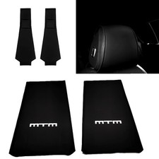 2 Housses d'appui-tête MTM-Audi Noir en cuir intérieur