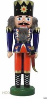Nussknacker KöNig Blau 33Cm NEU NußKnacker Figur Erzgebirge Weihnachtsfigur Hol