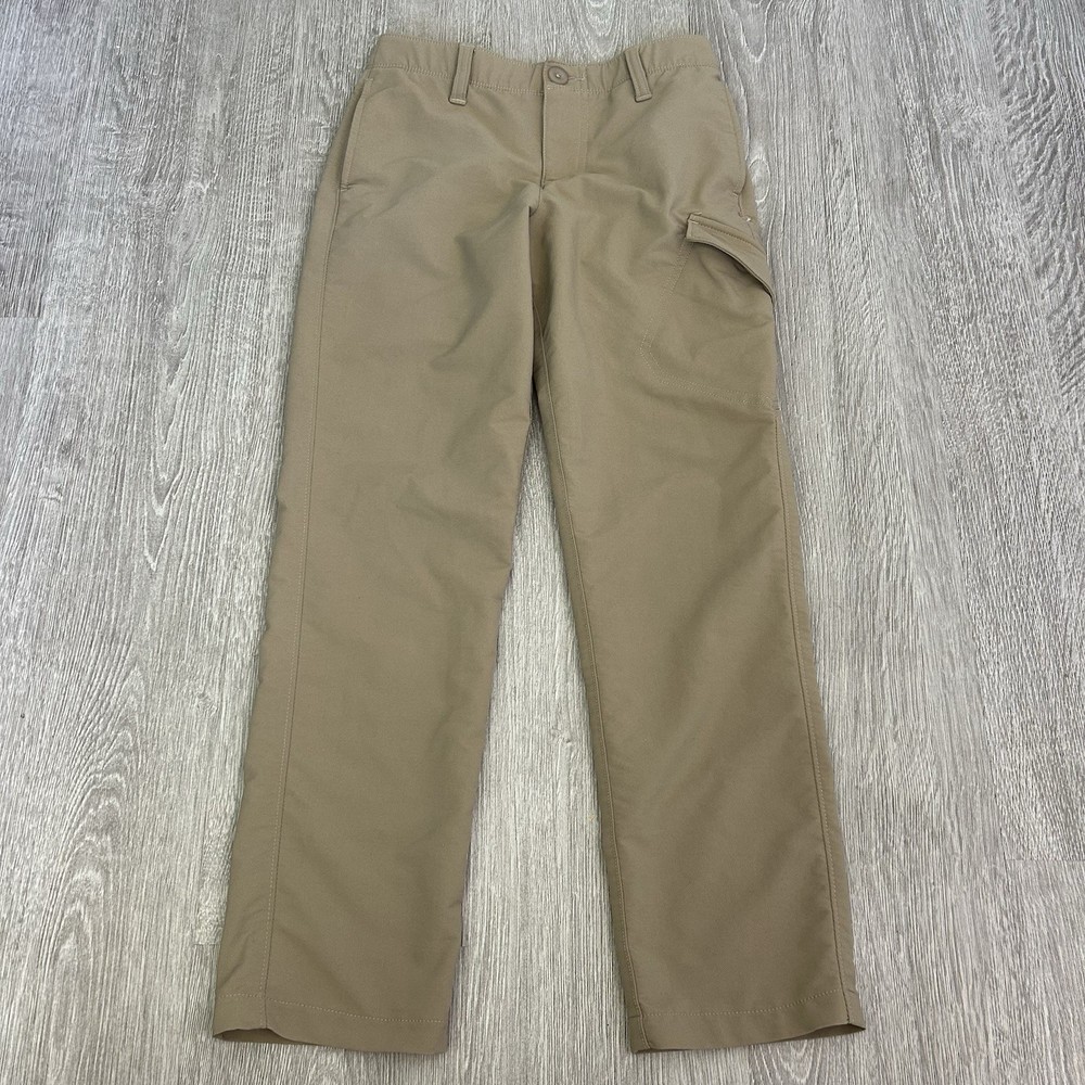 Under Armour Boys Khaki Cargo Pants Youth 10 Outdoor Hiking Utility