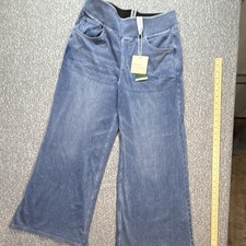 Halara Womens Blue High Rise Wide-Leg Stretch...