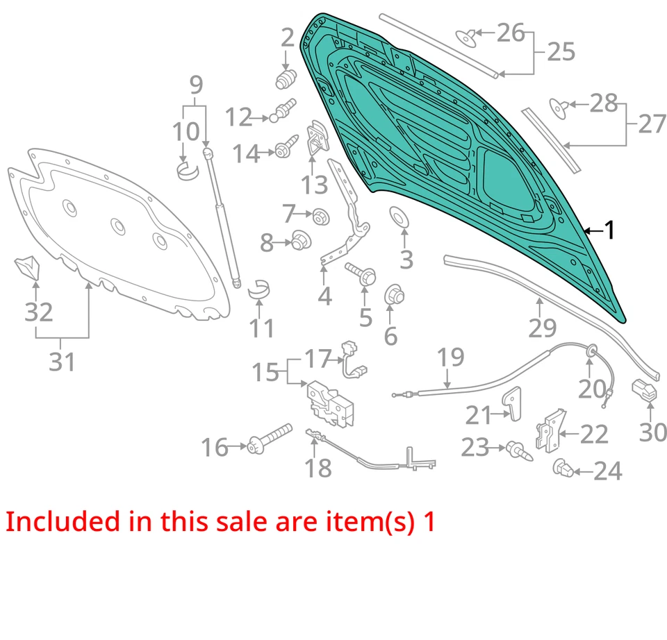 (LOCAL PICKUP ONLY) Hood Fits 15-21 GOLF 2021160 - Image 3 of 4