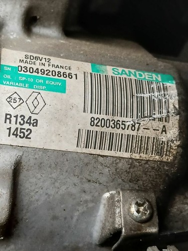 8200365787A klimakompressor 1217529 RENAULT CLIO III CONFORT DYNAMIQUE 2005