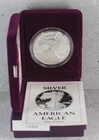 1990-S Proof American Silver Eagle Dollar $1 Box & COA US Mint Bullion OGP