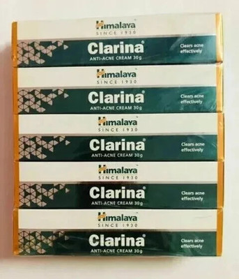 Pack of 5 Himalaya Clarina Anti-Acne Creams, 30g each for pimple scars treatment