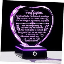 Gifts for Heart Crystal Keepsakes to My with Colorful Base Romantic Girlfriend