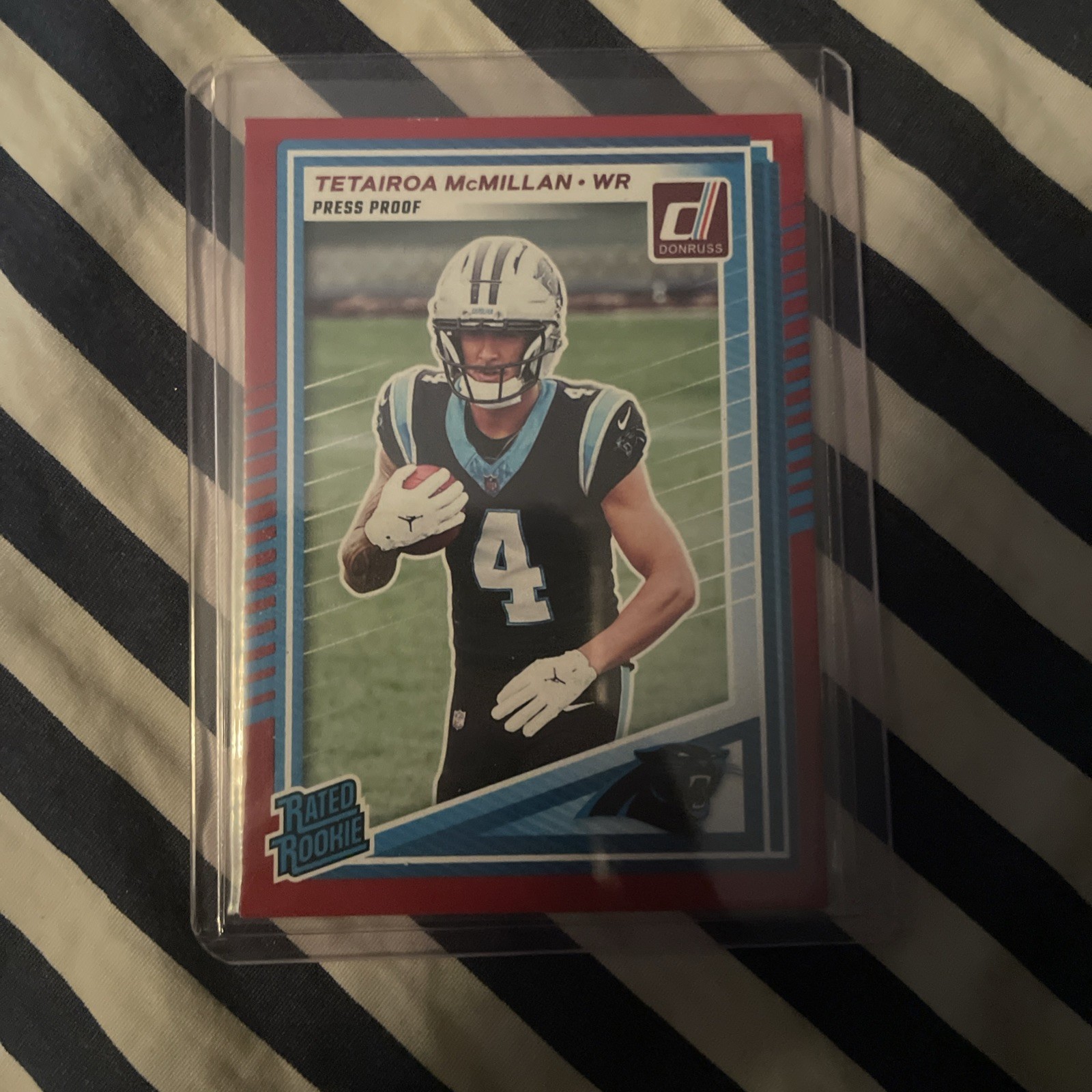 2025 Donruss Optic Preview Tetairoa McMillan #314 ROOKIE RC Red Wave Prizm