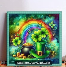 St. Patrick  s Patty  s Day Diamond Painting Beginners Craft Kit-Size 7.8X7.9  