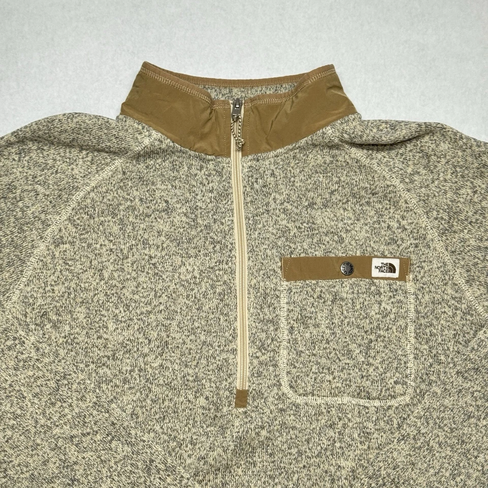 THE NORTH FACE Gordon Lyons 1/2 Zip Fleece Better Sweater Tan Oatmeal Men XL - Image 2 of 4