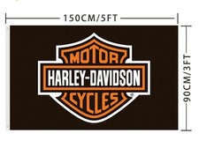 Harley-Davidson-Flagge, 90 x 150 cm, Banner, Manneshöhle, Garage, Werkstatt