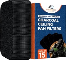 Ceiling Fan Filters - Charcoal Ceiling Fan Filters for Blades - 15 pack