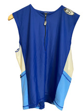 DeSoto Triathlon Jersey Sleeveless 1/2 Zip Limited Issue 1990-2000 Size Large