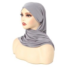 Jersey Solid Headscarf Scarf Women Gray Beige Brown Mustard Yellow Spring Fall