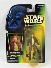 1996 Star Wars POTF Bespin Han Solo .00 FIRST EDITION Green Card HOLOGRAM