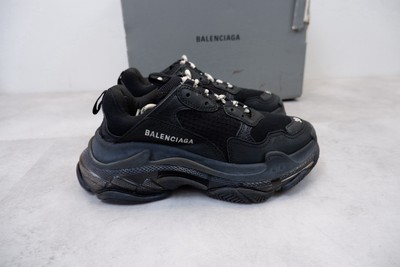 Balenciaga Womens Triple S Trainers Size Uk 5 Eu 38 Black Sneakers